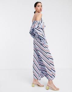 Широкие брюки в полоску от комплекта Soaked In Luxury-Многоцветный