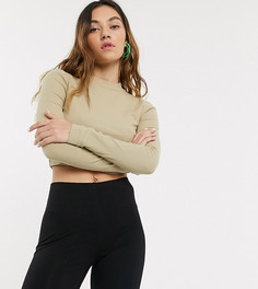 Бежевый лонгслив в рубчик COLLUSION