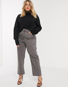 Темно-серые прямые джинсы ASOS DESIGN Curve Florence-Серый