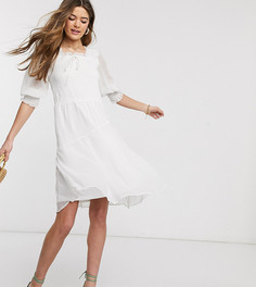 Платье-трапеция с квадратным вырезом Vero Moda Тall-Белый