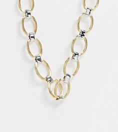 Ожерелье-цепочка из разных металлов Reclaimed Vintage-Золотой