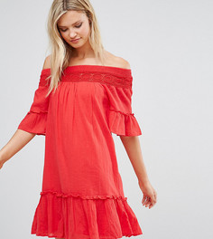 Платье со спущенными плечами Vero Moda Tall-Красный