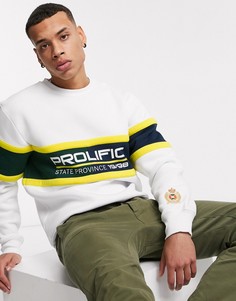 Белый свитшот с принтом "Profilic" River Island