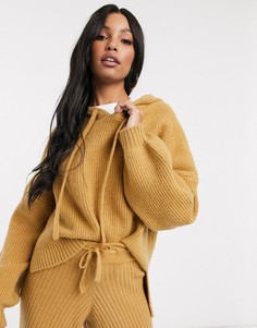 Бежевый трикотажный худи от комплекта Missguided-Neutral