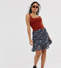 Свободная юбка с цветочным принтом Vero Moda Petite-Многоцветный