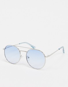 Круглые солнцезащитные очки с синими стеклами Jeepers Peepers-Синий