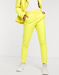 Строгие брюки лимонного цвета French Connection-Желтый