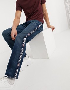 Темные прямые джинсы с фирменной лентой Polo Ralph Lauren Polo Sport-Темно-синий