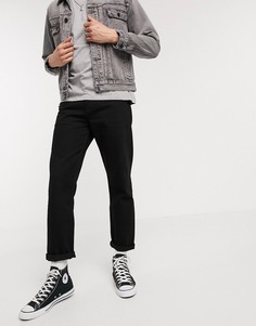 Черные прямые джинсы до щиколотки ASOS DESIGN-Черный цвет