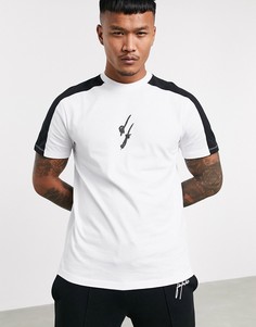 Футболка колор блок с логотипом ASOS DESIGN-Белый