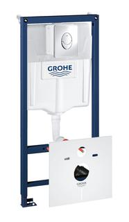 Система инсталляции для унитаза, GROHE Rapid SL, комплект 4 в 1, монтажная высота 1.13 м, (38750001)