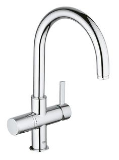 Смеситель для кухни GROHE Blue, с функцией фильтрации, хром, (33251000)