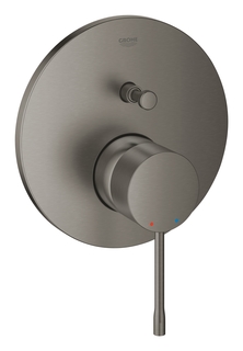 Смеситель однорычажный для ванны GROHE Essence, круглая розетка, темный графит матовый (24058AL1)