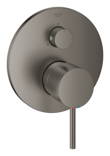 Смеситель для ванны GROHE Atrio New с переключателем на 3 положения, внешняя монтажная часть, темный графит матовый (24096AL3)
