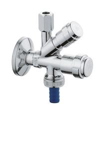 Вентиль угловой GROHE комбинированный 3/8х3/8″ для подключения смесителей, хром (41070000)