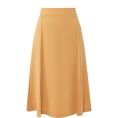 Однотонная юбка-миди из шерсти Chloé