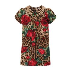Платье из хлопка и шелка Dolce & Gabbana