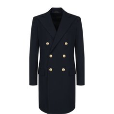 Удлиненное двубортное пальто из шерсти Polo Ralph Lauren