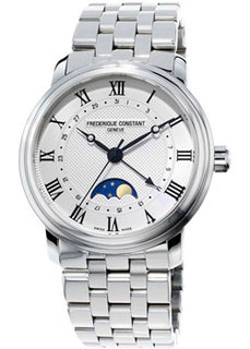 Швейцарские наручные мужские часы Frederique Constant FC-330MC4P6B. Коллекция Classics Automatic Moonphase