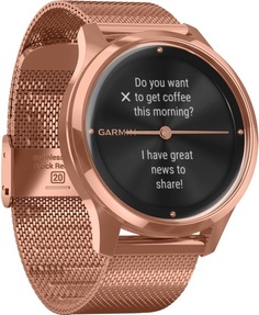 Умные часы Garmin vivomove Luxe S/E EU Rose Gold Milanese (010-02241-24)