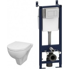 Комплект Am.Pm Gem унитаз подвесной с инсталляцией и клавишей, сиденье микролифт (IS301.901738) Am.Pm.