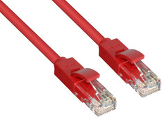 Сетевой кабель Greenconnect UTP 24AWG cat.6 RJ45 T568B 0.2m Red GCR-LNC604-0.2m