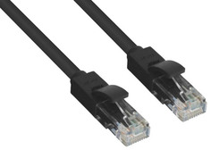 Сетевой кабель GCR UTP 24AWG cat.6 RJ45 T568B 0.15m Black GCR-LNC606-0.15m Greenconnect