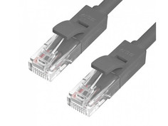 Сетевой кабель Greenconnect LSZH UTP 24AWG cat.5e RJ45 T568B 0.15m Grey GCR-50790