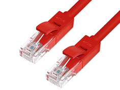 Сетевой кабель Greenconnect LSZH UTP 24AWG cat.5e RJ45 T568B 0.15m Red GCR-51022