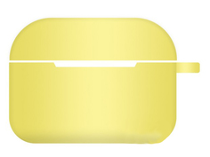 Чехол Krutoff для AirPods Pro Hang Silicone Case с карабином Yellow 10964