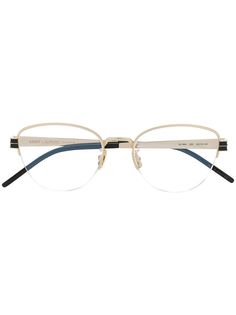 Saint Laurent Eyewear солнцезащитные очки в овальной оправе