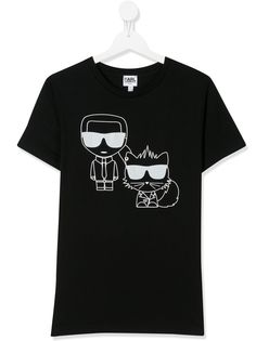 Karl Lagerfeld Kids футболка с графичным принтом