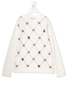 Gucci Kids джемпер с узором в ромб