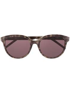 Saint Laurent Eyewear солнцезащитные очки Signature в круглой оправе