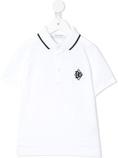 Dolce & Gabbana Kids рубашка-поло с вышитым логотипом