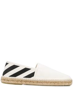 Off-White эспадрильи в диагональную полоску