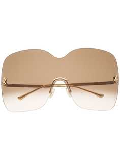 Jimmy Choo Eyewear массивные солнцезащитные очки Zelmas