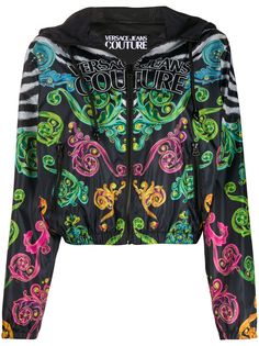 Versace Jeans Couture куртка с капюшоном и принтом Baroque