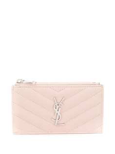 Saint Laurent картхолдер с металлическим логотипом