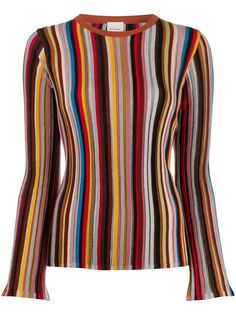 Paul Smith приталенный джемпер в полоску