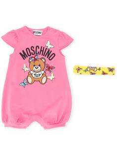 Moschino Kids комбинезон с графичным принтом