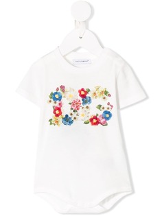 Dolce & Gabbana Kids боди с цветочным принтом