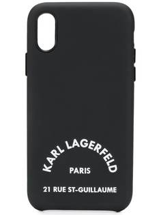Karl Lagerfeld чехол для iPhone X/XS с логотипом