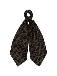 Fendi резинка для волос с платком и принтом FF