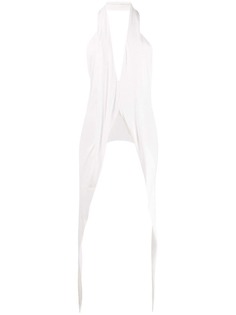 Rick Owens топ с вырезом халтер и драпировкой