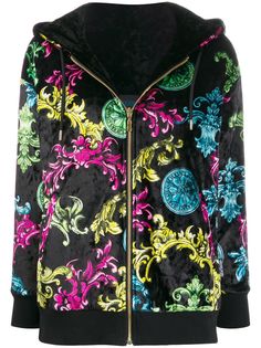 Versace Jeans Couture бархатная куртка с принтом Baroque
