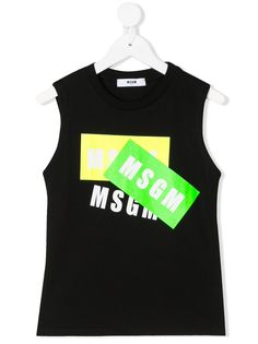 Msgm Kids топ без рукавов с логотипом