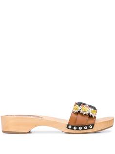 Fabrizio Viti мюли Jean с цветочной аппликацией