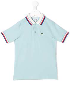 Lacoste Kids полосатая рубашка-поло с логотипом