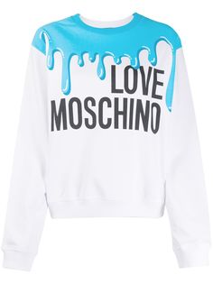 Love Moschino джемпер с принтом и логотипом